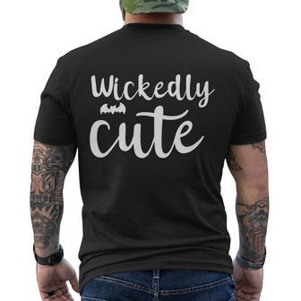 Wickedly Cute Funny Halloween Quote Men's Crewneck Short Sleeve Back Print T-shirt - Monsterry