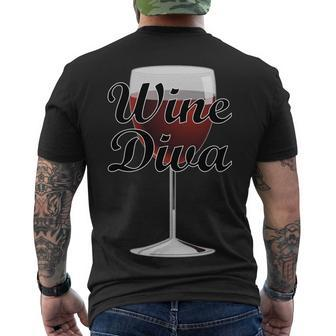 Wine Diva Men's Crewneck Short Sleeve Back Print T-shirt - Monsterry UK
