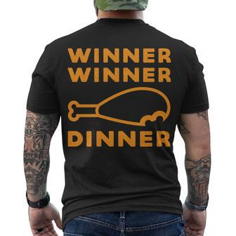 Winner Winner Chicken Dinner Funny Gaming Men's Crewneck Short Sleeve Back Print T-shirt - Monsterry AU