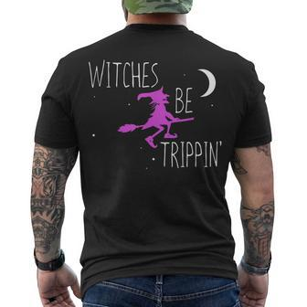 Witches Be Trippin Halloween Witch Cute Men's T-shirt Back Print - Seseable