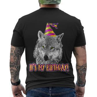 Wolf Birthday Themed Party Wolves Theme Girl Wolf Lover Men's Crewneck Short Sleeve Back Print T-shirt - Monsterry AU