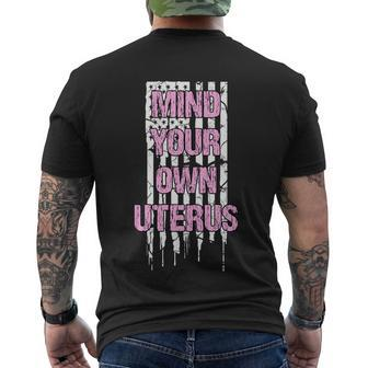 Womens Rights Mind Your Own Uterus Pro Choice Feminist Gift Men's Crewneck Short Sleeve Back Print T-shirt - Monsterry DE