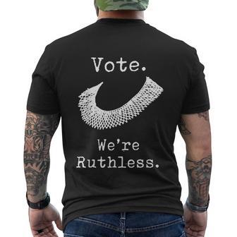 Womens Rights Vote Were Ruthless Rbg Pro Choice Men's Crewneck Short Sleeve Back Print T-shirt - Monsterry