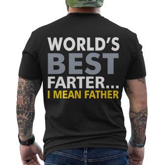 Worlds Best Farter I Mean Father Tshirt Men's Crewneck Short Sleeve Back Print T-shirt - Monsterry DE