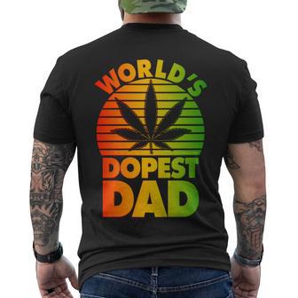 Worlds Dopest Dad Tshirt Men's Crewneck Short Sleeve Back Print T-shirt - Monsterry UK