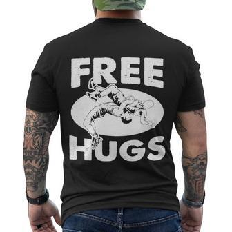 Wrestling Meaningful Free Hugs Wrestling Men's T-shirt Back Print - Thegiftio UK