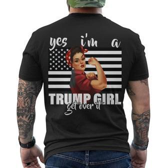 Yes Im A Trump Girl Get Over It Funny Election Men's Crewneck Short Sleeve Back Print T-shirt - Monsterry