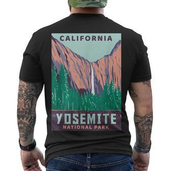 Yosemite National Park Us Vintage Usa California Parks Men's T-shirt Back Print - Seseable