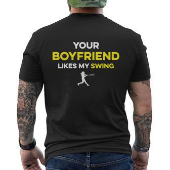 Your Boyfriend Likes My Swing Men's Crewneck Short Sleeve Back Print T-shirt - Monsterry UK
