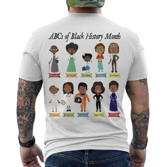 Abcs Of Black History Month Pride Teacher 1 Men's T-shirt Back Print - Thegiftio UK