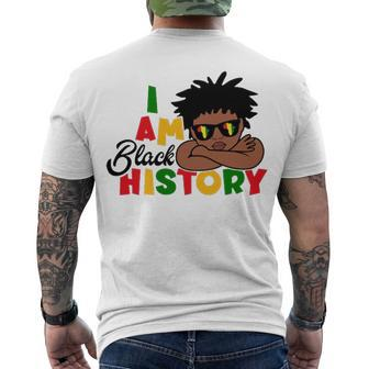 I Am Black History For Boys Black History Month Men's T-shirt Back Print - Thegiftio UK