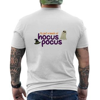 Boo Witch Hat Its Just A Bunch Of Hocus Pocus Halloween Men's T-shirt Back Print - Seseable