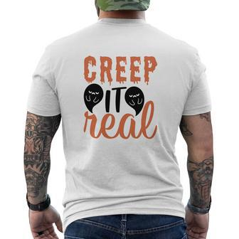 Creep It Real Halloween Boo Crew Men's T-shirt Back Print - Seseable