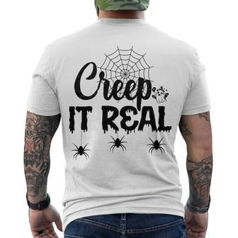 Creep It Real Halloween Quote Saying Men's T-shirt Back Print - Seseable