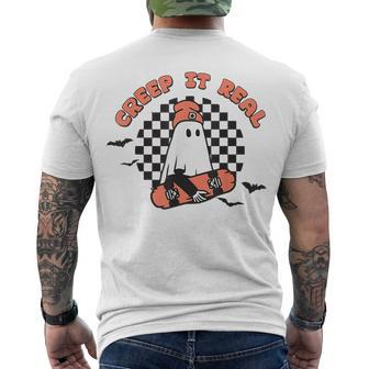 Creep It Real Halloween Men's T-shirt Back Print - Seseable