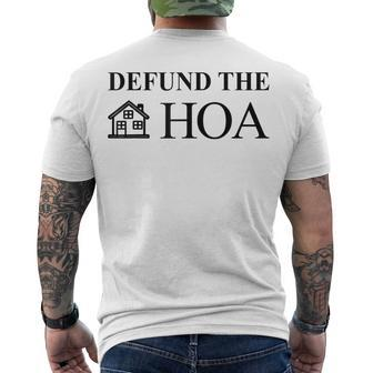 Defund The Hoa Homeowners Association Social Justice Men's T-shirt Back Print - Thegiftio UK