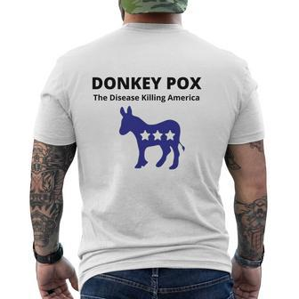 Donkey Pox Tshirt Men's Crewneck Short Sleeve Back Print T-shirt - Monsterry