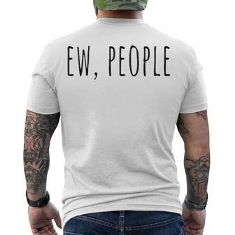 Ew People V2 Men's Crewneck Short Sleeve Back Print T-shirt - Seseable