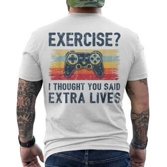 Extra Lives Video Game Controller Retro Gamer Boys V5 Men's T-shirt Back Print - Thegiftio UK