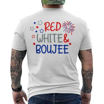 Fourth Of July 4Th Of July Red White And Boujee Men's T-shirt Back Print - Seseable