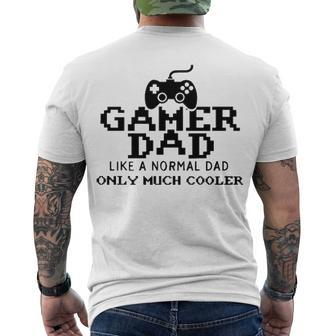 Gamer Dad V4 Men's Crewneck Short Sleeve Back Print T-shirt - Seseable
