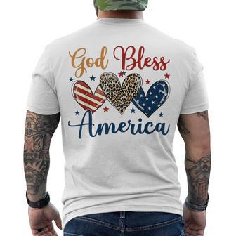 God Bless America Patriotic 4Th Of July American Christians Men's T-shirt Back Print - Seseable