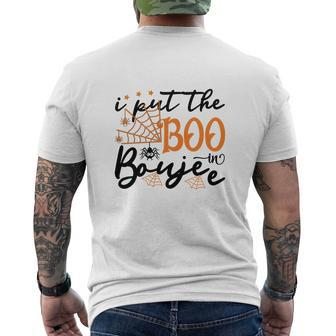 Halloween Ghost I Put The Boo In Boujee Men's T-shirt Back Print - Seseable