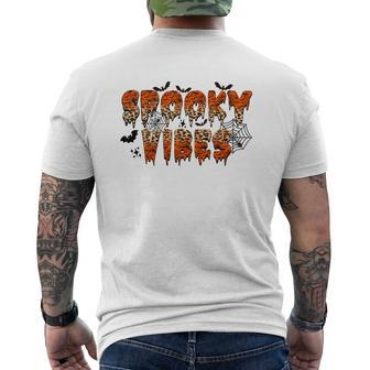 Halloween Thick Thights And Spooky Vibes Men's T-shirt Back Print - Seseable