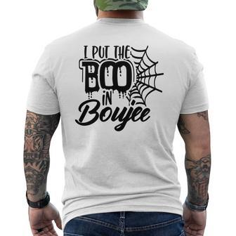 Happy Halloween I Put The Boo In Boujee Men's T-shirt Back Print - Seseable