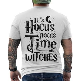 Its Hocus Pocus Time Witches Cute Halloween Men's T-shirt Back Print - Seseable