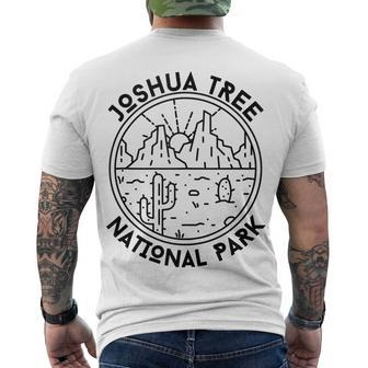 Joshua Tree National Park California Nature Hike Outdoors Men's T-shirt Back Print - Seseable