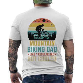 Mountain Biking Dad Like A Regular Dad But Cooler Men's Crewneck Short Sleeve Back Print T-shirt - Monsterry