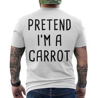 Pretend Im A Carrot Halloween Costume Men's T-shirt Back Print - Thegiftio