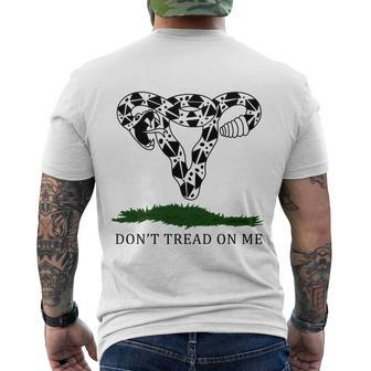 Pro Choice Pro Abortion Don’T Tread On Me Uterus Reproductive Rights Men's Crewneck Short Sleeve Back Print T-shirt - Monsterry UK