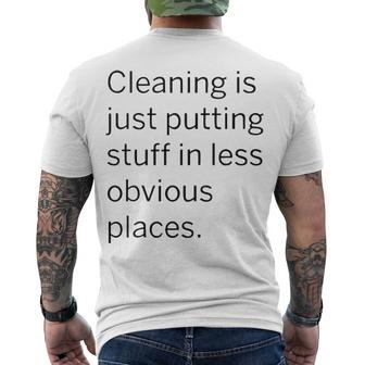 Putting Stuff In Less Obvious Places V2 Men's Crewneck Short Sleeve Back Print T-shirt - Seseable