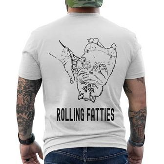 Rolling Fatties Cat Men's Crewneck Short Sleeve Back Print T-shirt - Monsterry AU