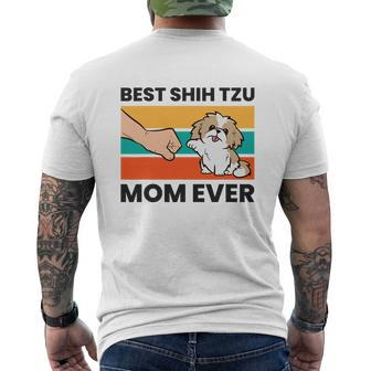 Shih Tzu Mama Best Shih Tzu Mom Ever Men's Crewneck Short Sleeve Back Print T-shirt - Monsterry CA