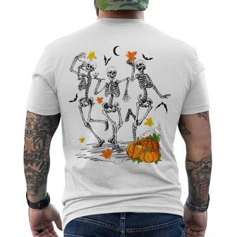 Skeletons Dancing Halloween Dancing Men's T-shirt Back Print - Seseable