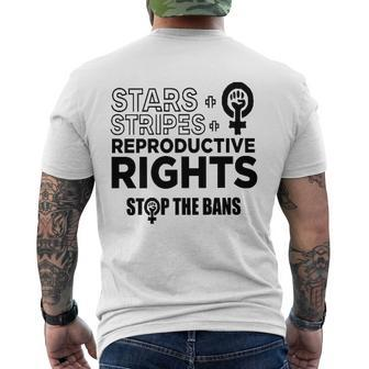 Stars Stripes Reproductive Rights Racerback Feminist Pro Choice My Body My Choice Men's Back Print T-shirt | Mazezy