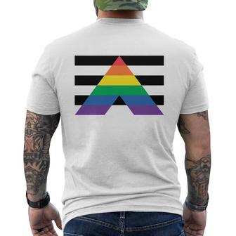 Straight Ally Lgbtq Support Tshirt Men's Crewneck Short Sleeve Back Print T-shirt - Monsterry AU