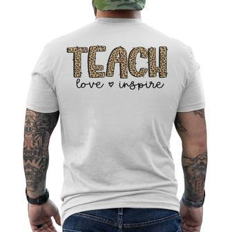 Teach Love Inspire V3 Men's Crewneck Short Sleeve Back Print T-shirt - Seseable