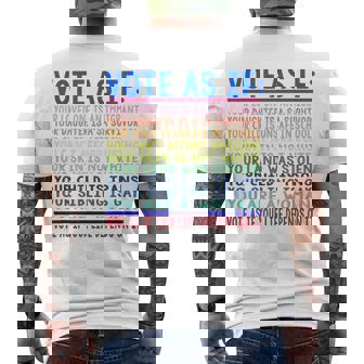 Vote As If Your Loved One Is An Immigrant Lgbt Men's T-shirt Back Print - Thegiftio UK