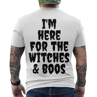 Im Here For The Witches & Boos Halloween Men's T-shirt Back Print - Seseable