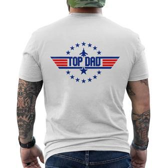 Mens Gift From Kids Top Dad Fathers Day Men's Crewneck Short Sleeve Back Print T-shirt - Monsterry