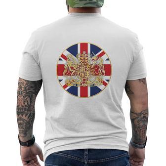 Queen Elizabeth Platinum Jubilee 1952 2022 70Th Anniversary Emblem Men's Crewneck Short Sleeve Back Print T-shirt - Monsterry DE