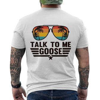 Talk To Me Goose Men's Crewneck Short Sleeve Back Print T-shirt - Monsterry DE