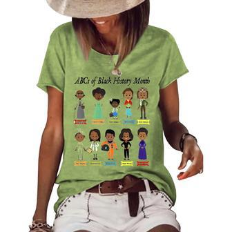 Abcs Of Black History Month Pride Women Men Teacher Gift 1 Women's Short Sleeve Loose T-shirt - Thegiftio UK