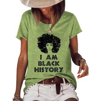 Black History Month Black Women I Am Black History Women's Short Sleeve Loose T-shirt - Thegiftio UK