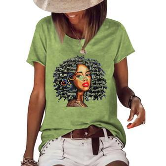 Black History Month Graphic Black Power Pride Women's Short Sleeve Loose T-shirt - Thegiftio UK