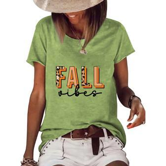 Fall Vibes Happy Autumn Season Women's Loose T-shirt - Seseable